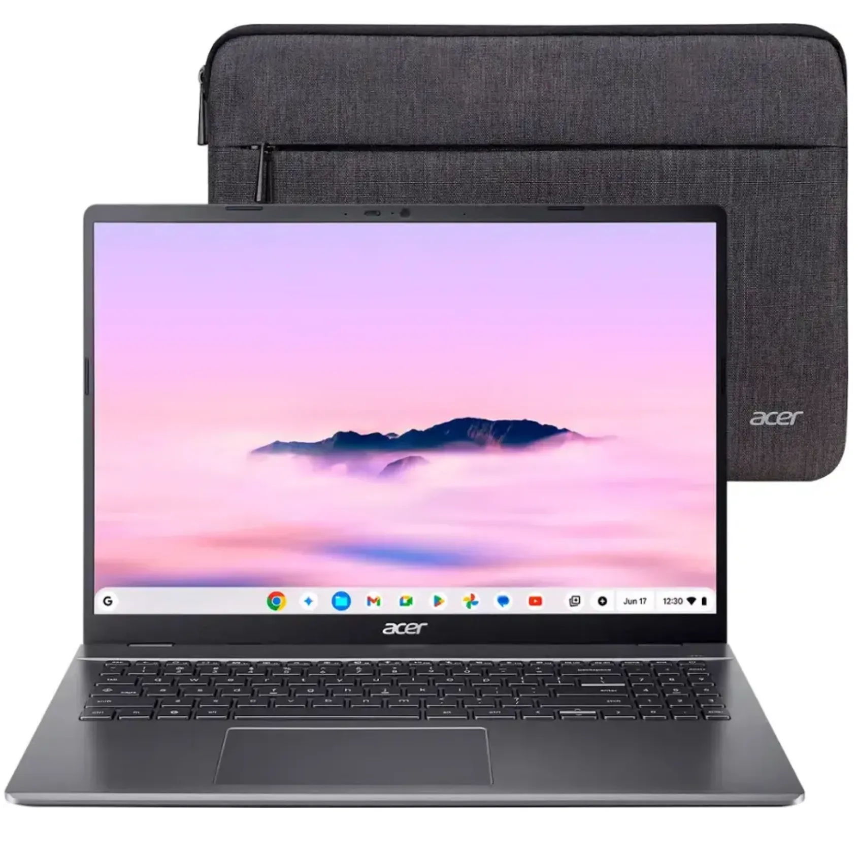 Laptop Acer Chromebook Plus 516 (CB516-1H) với màn hình lớn, minh họa thiết bị ChromeOS hiện đại.