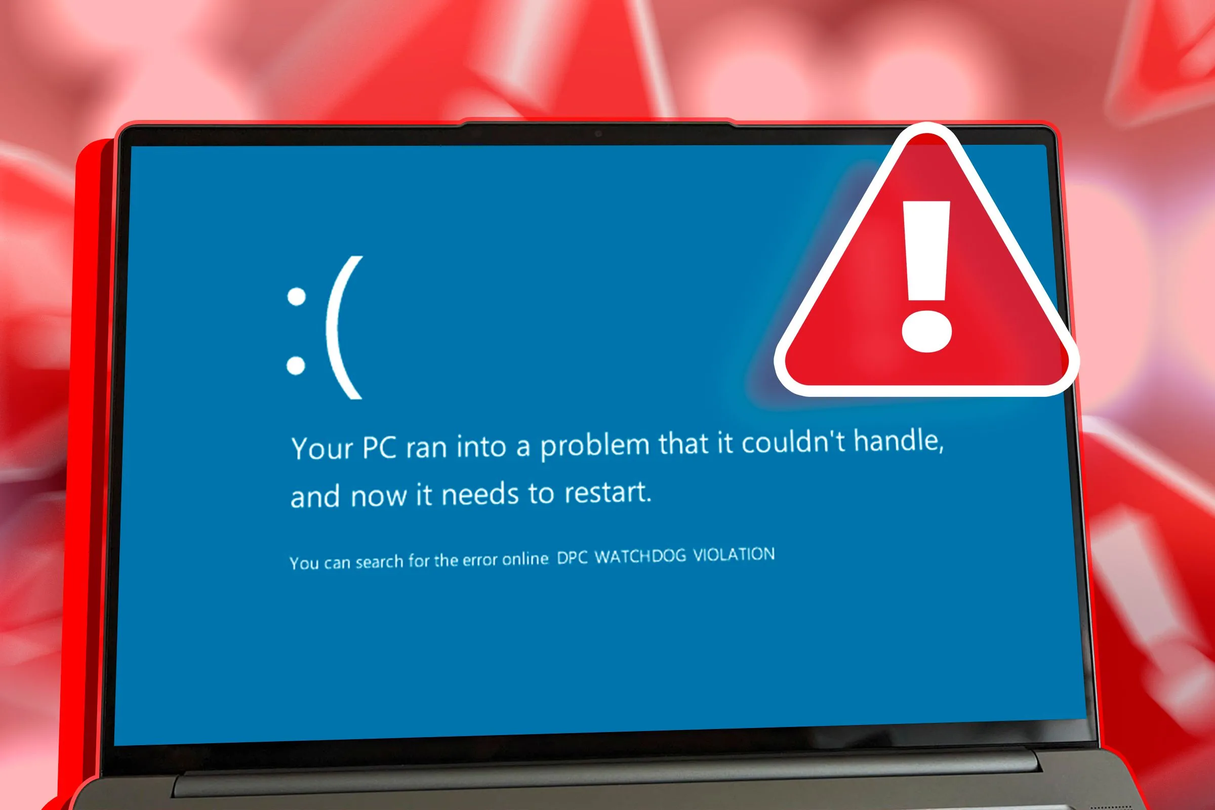 Lỗi màn hình xanh (Blue Screen of Death) thường gặp trên laptop Windows.