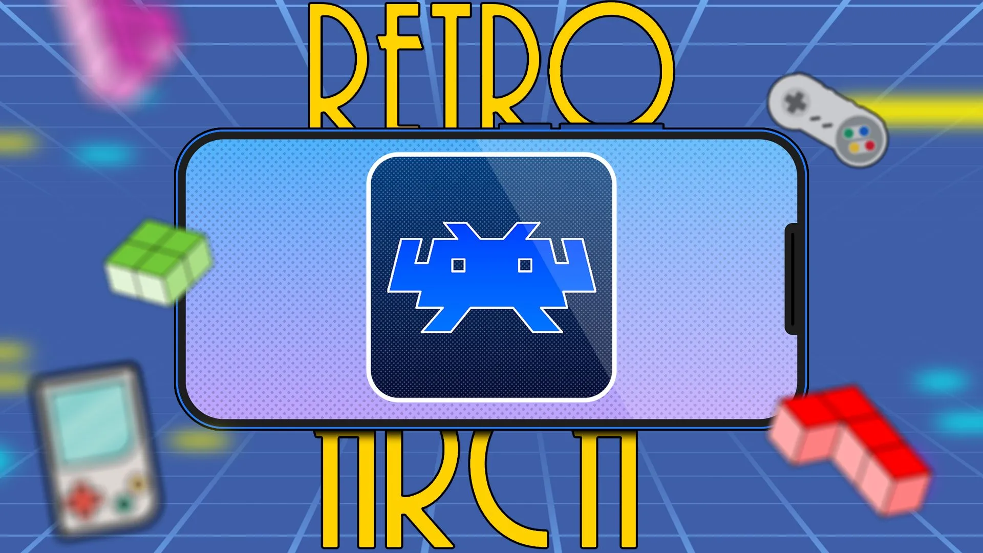 Minh họa ứng dụng RetroArch trên điện thoại, gợi ý về việc biến Chromebook thành hệ thống giả lập game retro.