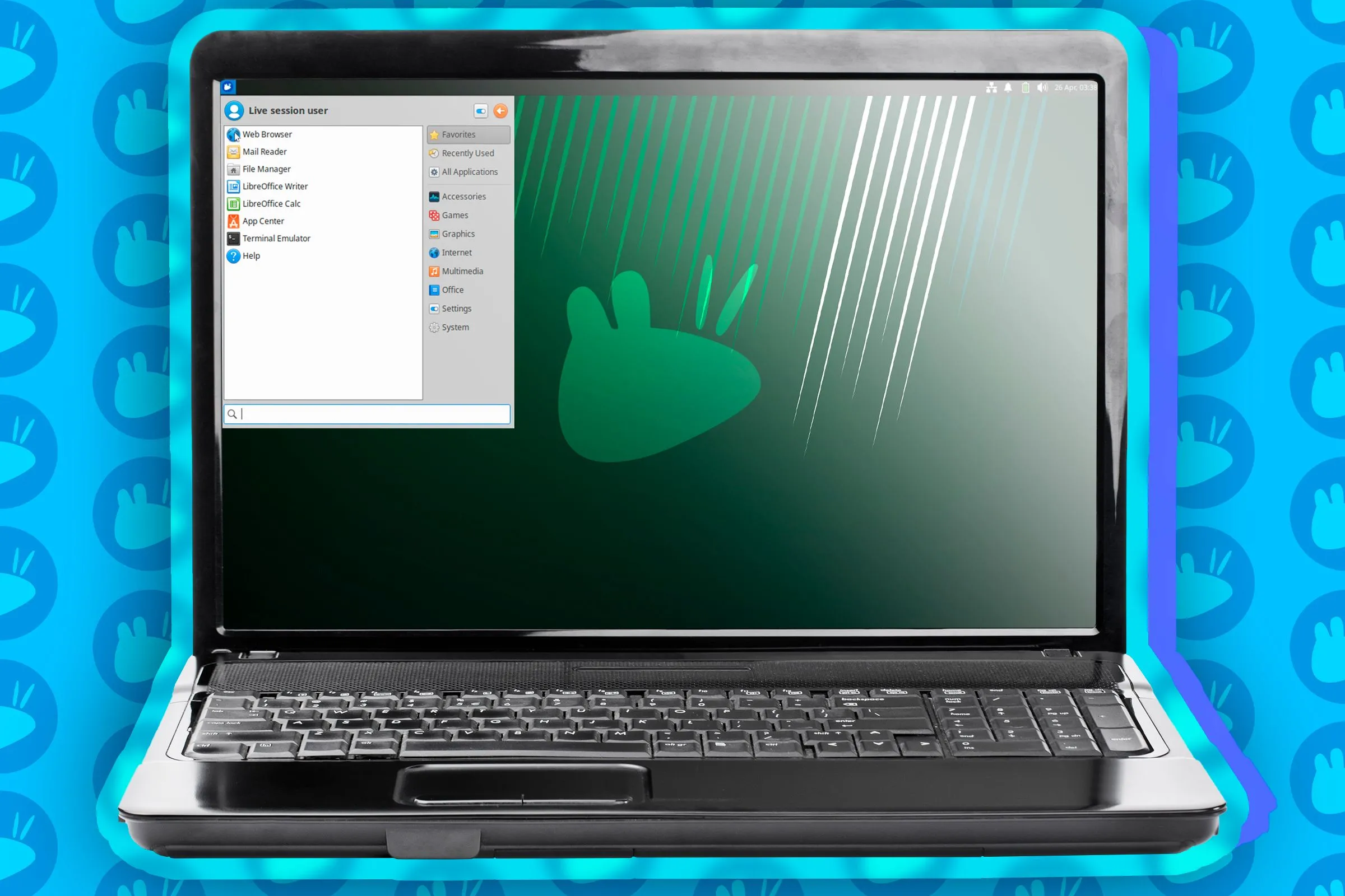 Một chiếc laptop cũ đang chạy bản phân phối Xubuntu của Linux, minh họa khả năng hồi sinh phần cứng